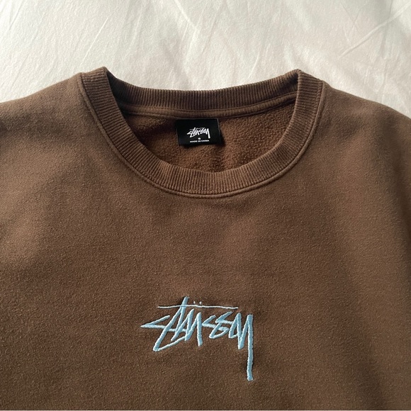 brown stussy sweater - Picture 2 of 3